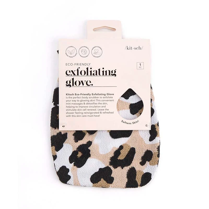 KITSCH | Eco-Friendly Exfoliating Glove - Leopard 3 KITSCH | Eco-Friendly Exfoliating Glove - Leopard